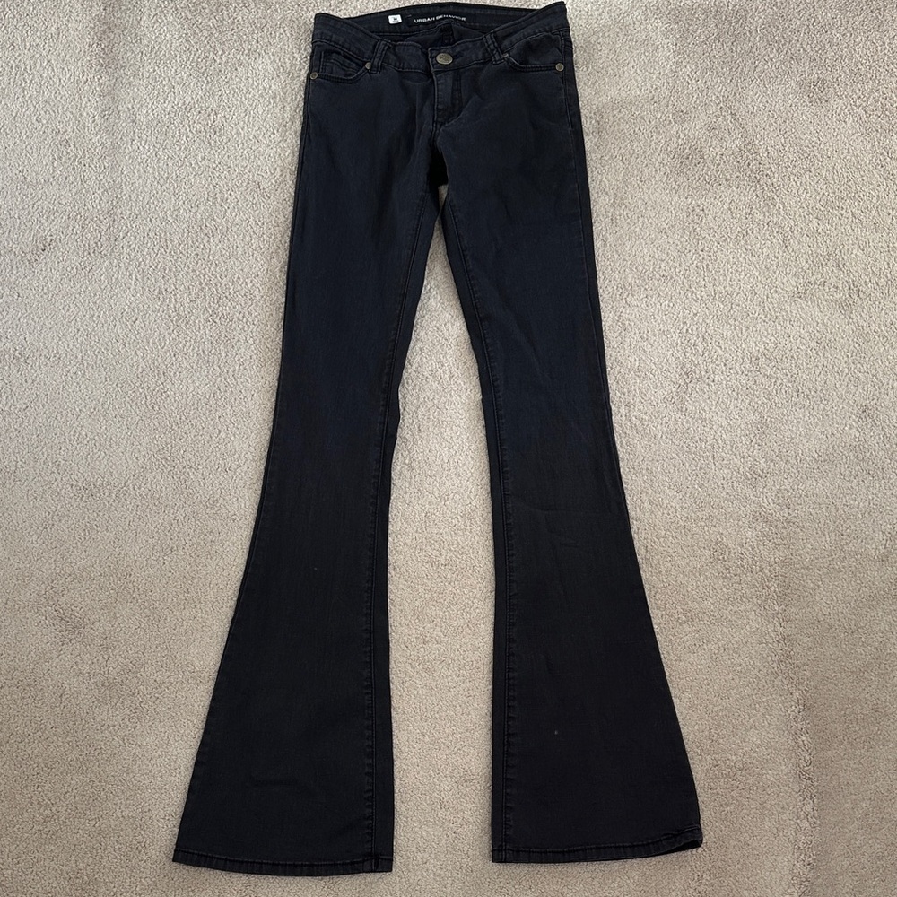 Urban Behavior Charcoal Gray Flare Jeans